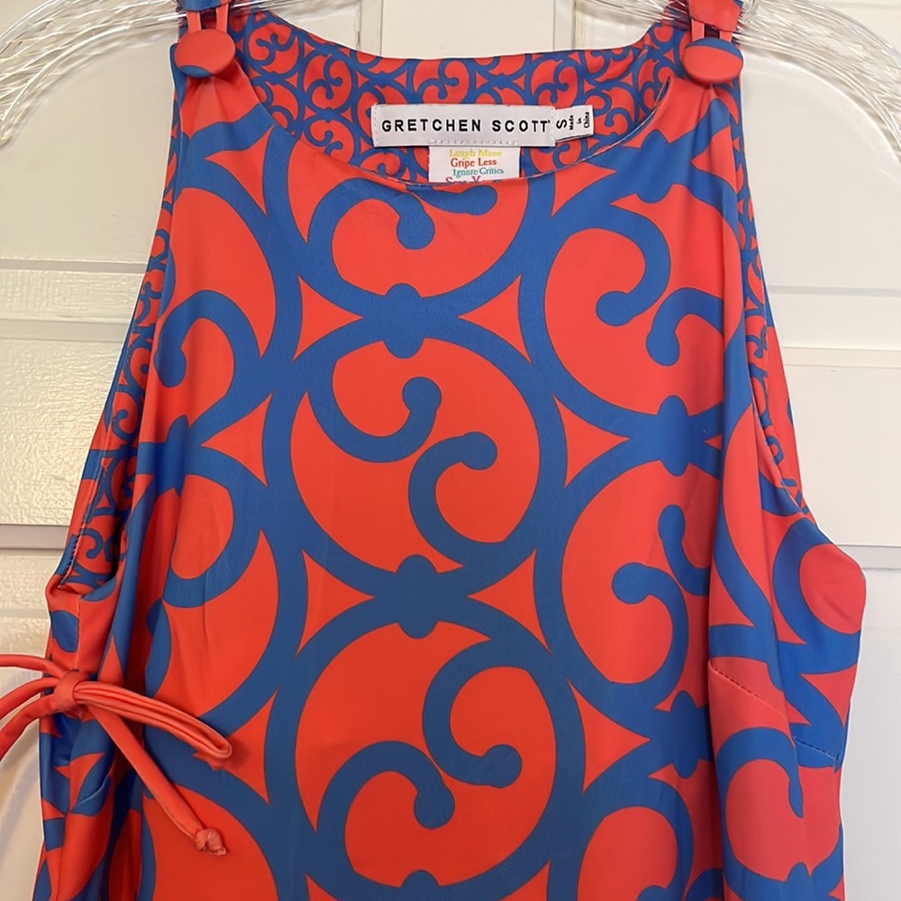 Orange and blue maxi dress - Picture 2 of 7